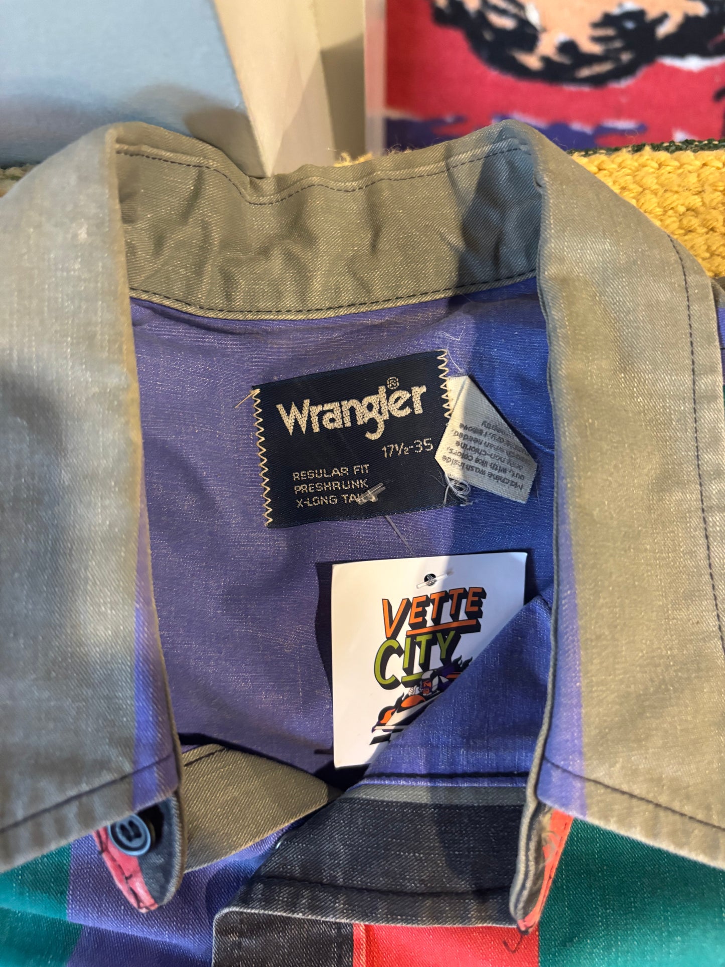 90’s Wrangler brushpopper pearl snap