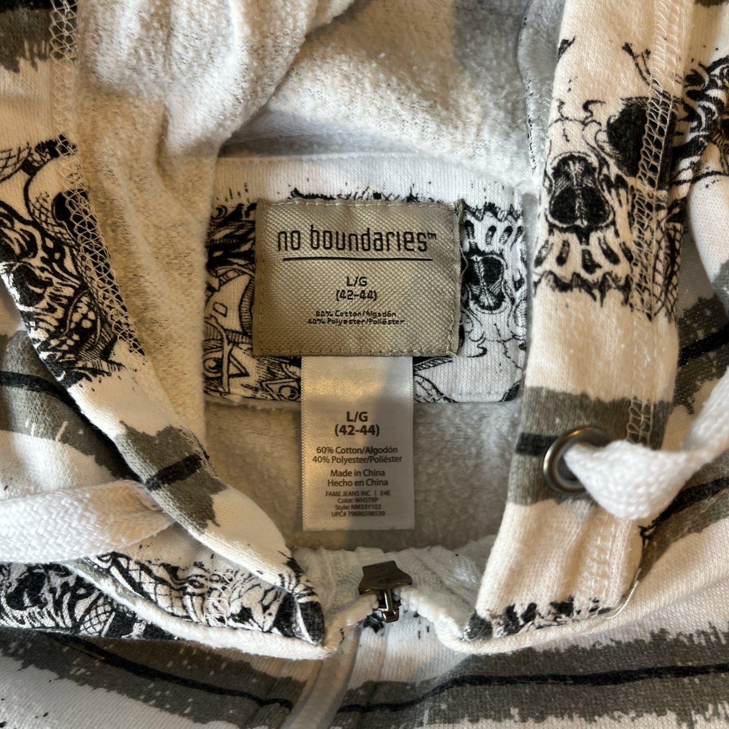 Striped Skull hoodie (large)