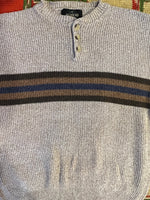 Earth-tone Stripe Pullover Sweater