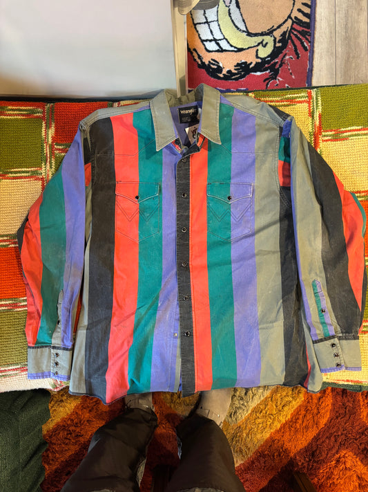 90’s Wrangler brushpopper pearl snap
